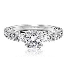 Scott Kay Heaven's Gates Diamond Engagement Ring M1824R510