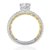 A.JAFFE Classic Two Tone Round Cut Diamond Engagement Ring MECRD2333Q/192