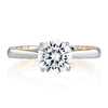 A.JAFFE Sophisticated Two Tone Round Cut Diamond Engagement Ring MECRD2336Q/150