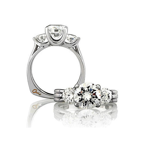 A.JAFFE Three-Stone Engagement Ring MES034 / 280