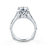 A.JAFFE Round Engagement Ring with Baguettes at Sides MES154/122