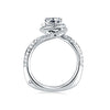 A.JAFFE 18K White Gold Signature Spiral Halo Engagement Ring MES322/125