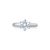 A.JAFFE 18K White Gold Six Prong Solitaire Engagement Ring MES391/100