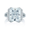 A.JAFFE Radiant Cut Halo Set Engagement Ring MES403/552