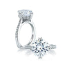 A.JAFFE Round Statement Engagement Ring MES421