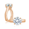 A.JAFFE Classic Trellis 18K Rose Gold Solitaire Engagement Ring MES515/200
