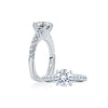 A.JAFFE Classic Round Diamond Center Solitaire Engagement Ring MES667 / 48