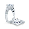 A.JAFFE Vintage 18K White Gold Diamond Engagement Ring MES692/260