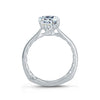 A.JAFFE Peek-A-Boo Pavé Profile Cushion Center Engagement Ring MES760Q/207