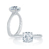 A.JAFFE Peek-A-Boo Pavé Profile Cushion Center Engagement Ring MES760Q/207