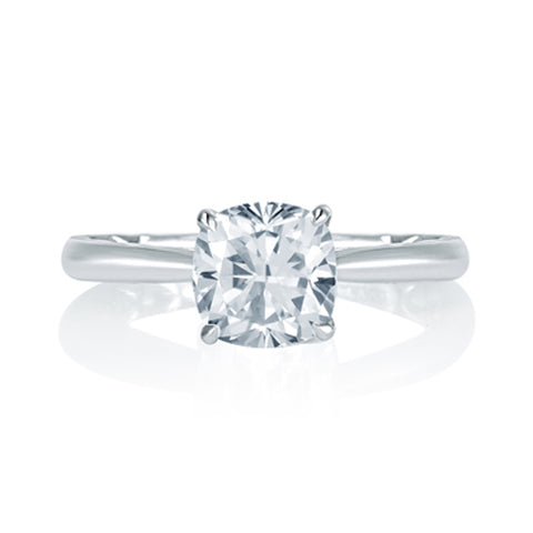 A.JAFFE Peek-A-Boo Pavé Profile Cushion Center Engagement Ring MES760Q/207