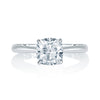 A.JAFFE Peek-A-Boo Pavé Profile Cushion Center Engagement Ring MES760Q/207