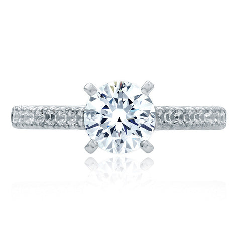 A.JAFFE Cathedral Four Prong Engagement Ring MES830/125