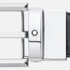 Montblanc Horseshoe Buckle Black/Brown 30 mm Reversible Leather Belt 111080