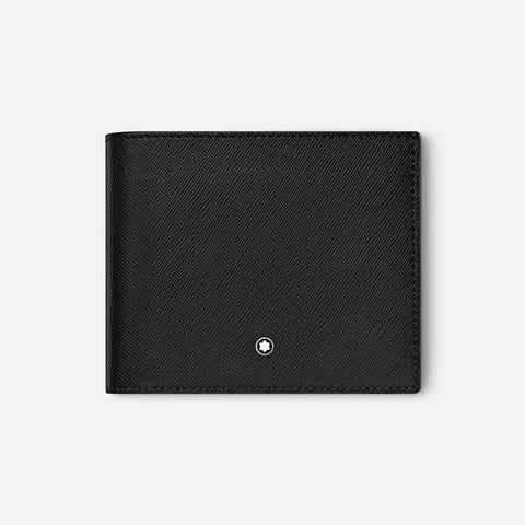 Montblanc Sartorial Black Leather Wallet with Money Clip 6 CC