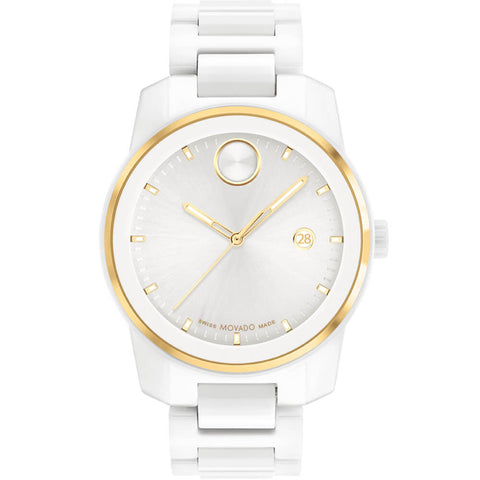 Movado BOLD Verso White Ceramic Men's Watch 3600900