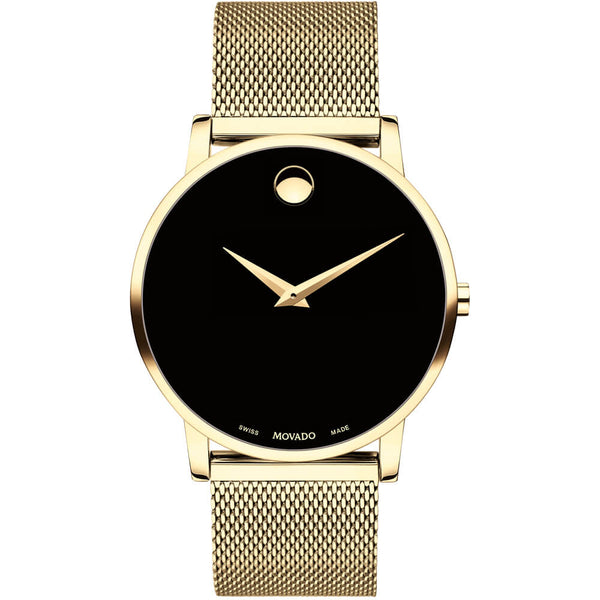 Movado Museum Classic Yellow Gold PVD Men's Watch 0607396