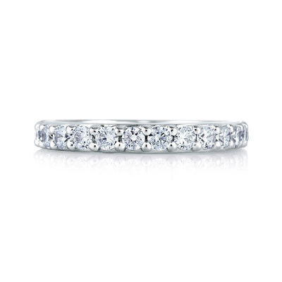 A.JAFFE Halfway Shared Prong Diamond Wedding Band MRS168/21