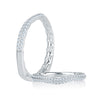 A.JAFFE Quilted Ladies Diamond Wedding Band MRS745Q / 22
