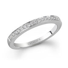 Natalie K 14K White Gold Pave Round Diamond Band NK13658-W