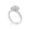 Tacori Coastal Crescent Round with Cushion Bloom 14K White Gold Diamond Ring P1032CU8FW