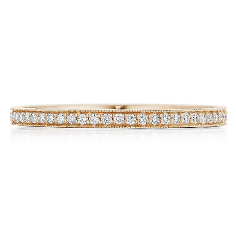 Tacori 18K Rose Gold Ladies Diamond Solid Bottom Wedding Band P103BFPK