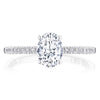 Tacori Oval 14K White Gold Solitaire Engagement Ring P104OV7X5FW