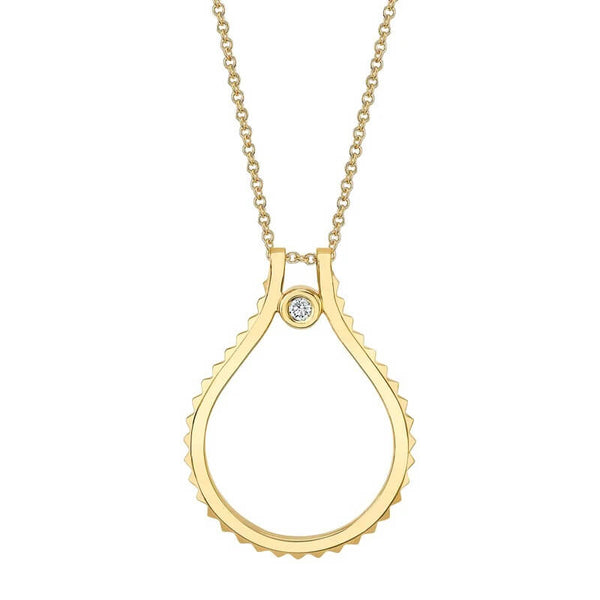 Michael M Signature MM TETRA 14K Yellow Gold Women's Pendant P372