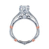 Verragio 18K White Gold Round Center Diamond Engagement Ring Parisian-105