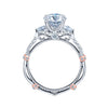 Verragio 14K White Gold Round Center Diamond Engagement Ring PARISIAN-DL-124R