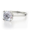 Michael M LOVE 18K White Gold Round Center Engagement Ring R514-1