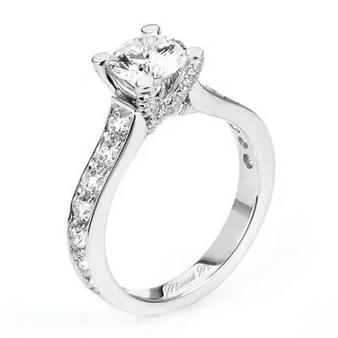 Michael M Round Center Engagement Ring R534-1