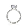 Michael M Crown Oval Center Diamond Engagement Ring R731-3