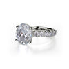 Michael M Crown Oval Center Diamond Engagement Ring R731-3