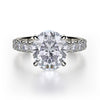 Michael M Crown Oval Center Diamond Engagement Ring R731-3