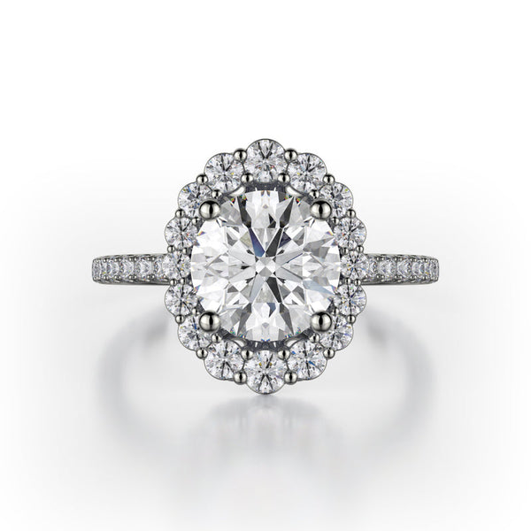 Michael M Defined Graduated Halo Engagement Ring R739-1.5