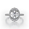 Michael M Defined Graduated Halo Engagement Ring R739-1.5