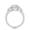 Michael M TRINITY 18K White Gold Three-Stone Engagement Ring R765-2.5