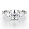 Michael M TRINITY 18K White Gold Three-Stone Engagement Ring R765-2.5