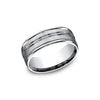 Benchmark Comfort-Fit Satin-Finished Cobalt 8mm Men's Wedding Band RECF58180CC