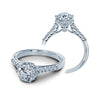 Verragio 14K White Gold Flower Design Diamond Engagement Ring Renaissance-911RD7