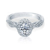 Verragio 14K White Gold Oval Center Diamond Engagement Ring Renaissance-918OV