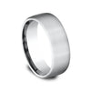 14K White Gold 7.5mm Satin-Finish Comfort-Fit Men's Wedding Band CF71756114KW10