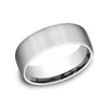 14K White Gold 7.5mm Satin-Finish Comfort-Fit Men's Wedding Band CF71756114KW10