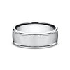 Benchmark 14K White Gold 8mm Comfort fit Men's Wedding Band RECF7802S