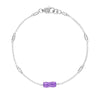 Tacori Solitaire Emerald Cut Gem Bracelet with Amethyst SB22501