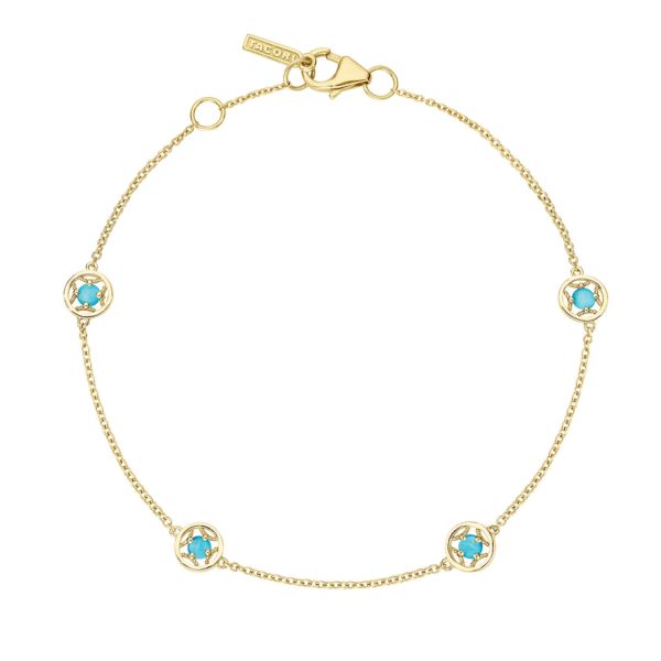 Tacori 4-Station Petite Turquoise Gemstone Bracelet SB23048FY