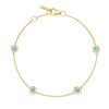 Tacori 4-Station Petite Turquoise Gemstone Bracelet SB23048FY