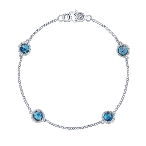 Tacori 4 Station Bracelet with Swiss Blue Topaz SB23333