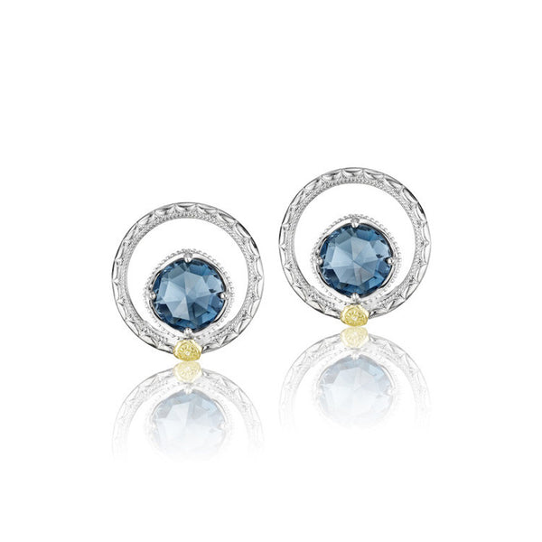 Tacori Island Rains Silver Bloom Gem Studs SE14033